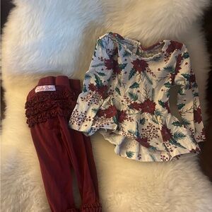 Ruffle Butts Floral Outfit and Legging Set